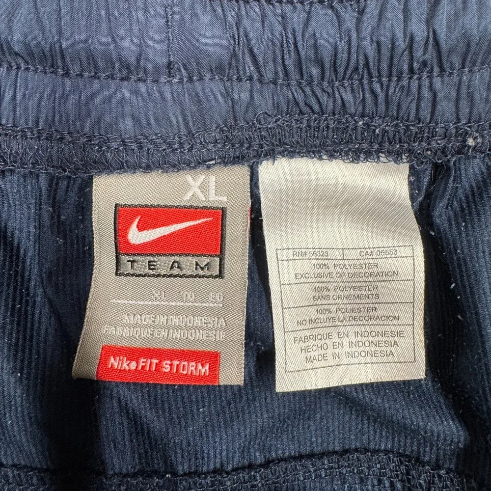 Vintage Nike Fit Storm Team USA Track Windbreaker Pants Blue Men's Size XL